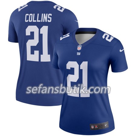 New York Giants Tröjor Landon Collins 21 Nike Blå - Dame New York Giants Tröjor Landon Collins 21 Nike Blå - Dame